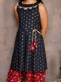 Bandhani Printed Peplum Suit with Dhoti Set