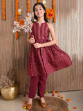 Printed Sleeveless Anarkali Kurta with Palazzo Set