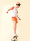 Colorblock Solid T-shirt with Shorts Set