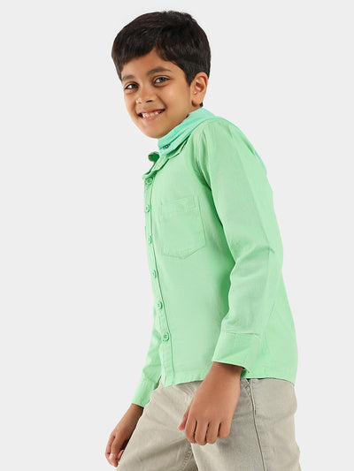 Solid Full Sleeves Regular Wear Casual Shirt with Detachable Hood