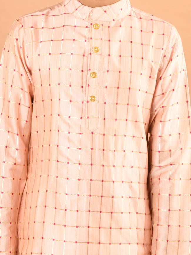 All Over Printed Mandrain Collar Straight Kurta Pajama Set