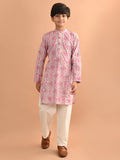 Ethnic Motif Printed Mandarin Collar Straight Kurta Pajama Set