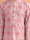 Ethnic Motif Printed Mandarin Collar Straight Kurta Pajama Set