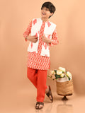 Ethnic Motifs Printed Kurta Pajama Set with Jacket