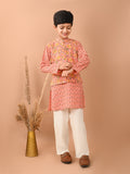 Ethnic Motif Printed Kurta Pajama Set with Nehru Jacket