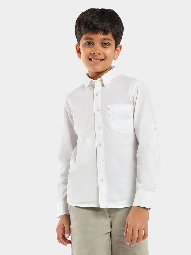 Full Sleeves Regular Wear Solid Plain Casual Shirt
