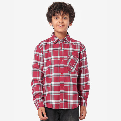 Boys Full Sleeves Checkered Shirt