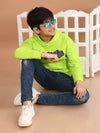 Boys Printed Full Sleeves Hooded Sweatshirt