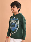 Boys Printed Full Sleeves Hooded Sweatshirt