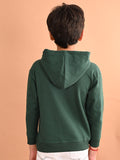 Boys Printed Full Sleeves Hooded Sweatshirt