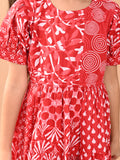 Ethnic Motif Printed Layered Midi Dress