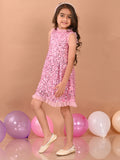 Sequin Knee Length Sleeveless Fit n Flare Party Dress