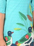 Duck Pond Printed Knee Length A-line Dress