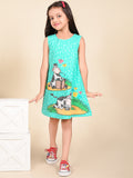 Cow Printed Sleeveless A-line Dress