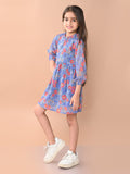 Lilpicks Fit & Flare Multicolor Dress for Girls