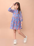 Lilpicks Fit & Flare Multicolor Dress for Girls