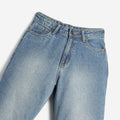 Girls Straight Fit Slash Knee Denim Jeans