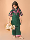 Embroidered Round Cut Kurta with Palazzo Set