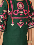 Embroidered Round Cut Kurta with Palazzo Set