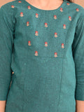 Girls Yoke Design Regular Pure Cotton Kurta with Palazzos