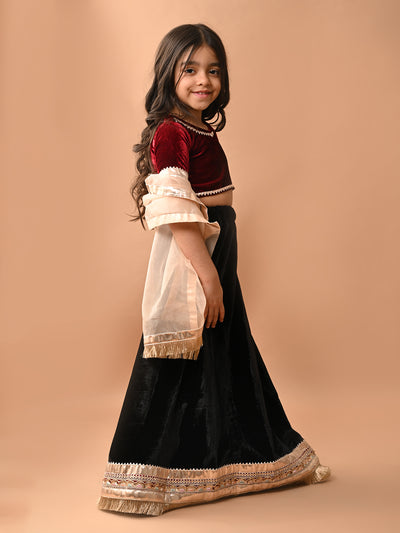 Gota Patti Embellished Lehenga Choli Set with Dupatta