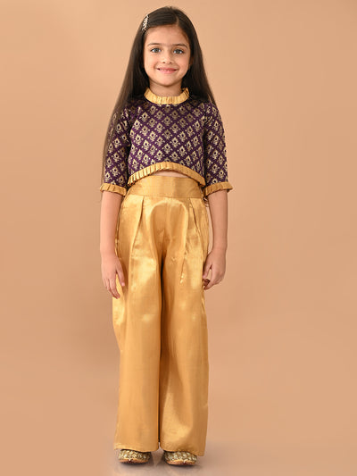Batik Printed Top with Ankle Length Palazzo Set