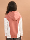 Colorblocked Full Sleeves Hooded Sweatshirt