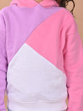 Colorblocked Full Sleeves Hooded Sweatshirt