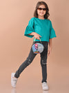 Solid Flared Sleeves Casual Top
