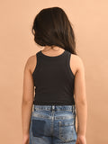 Solid Sleeveless Crop Tank Top