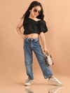 Stylish Solid One Shoulder Crop Top