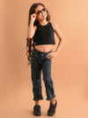 Solid Sleeveless Fitted Crop Tank Top