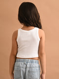 Solid Sleeveless Fitted Crop Tank Top