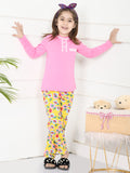 Lace Lilac Tshirt with Funky Yellow Lower Nightsuit