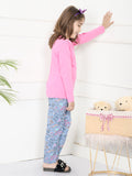 Lace Pink Tshirt with Funky Grey Lower Nightsuit