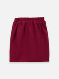 Classy Wine bow peplum skirt Set