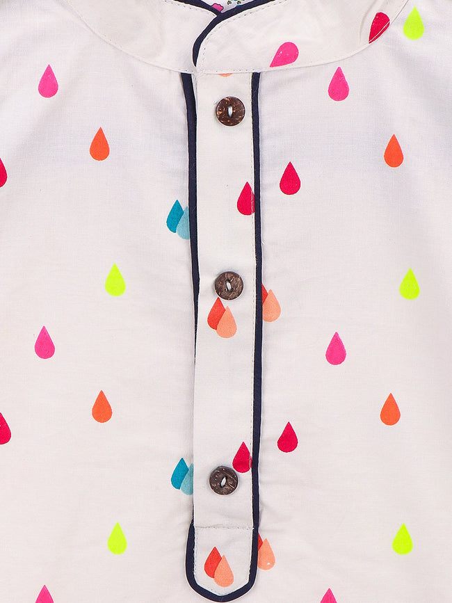 Lilpicks  Droplets Print  Kurta Pajama Set