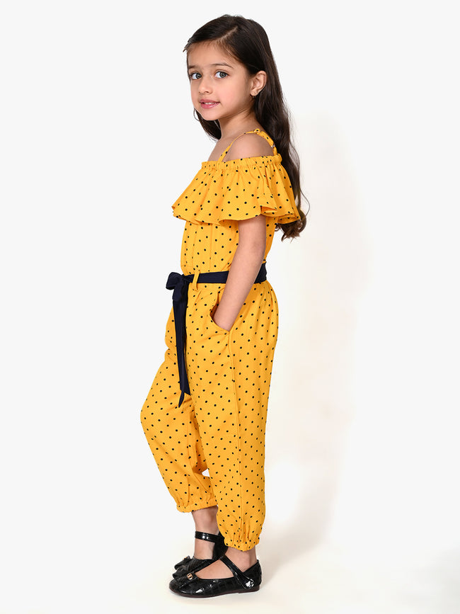 Mustard Yellow Polka Jumpsuit