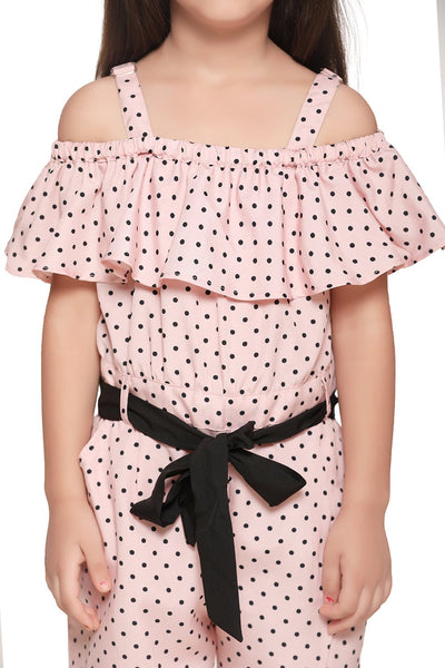 Dusty Pink Polka Jumpsuit