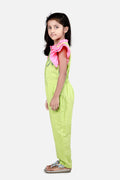 Ballerina Embroidery  Green Full Jumpsuit