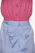Pink Tube Top with Designer Skirt Set