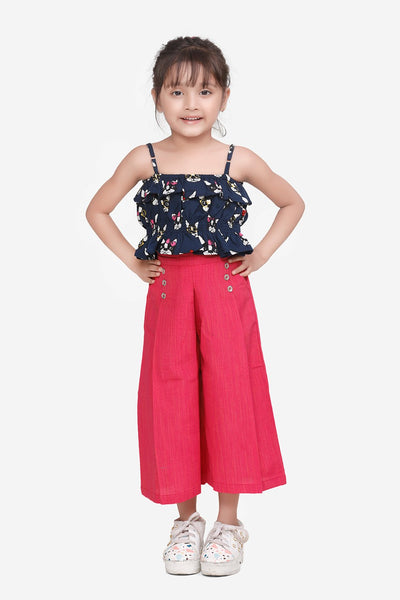 Funky Print Strappy Top with Elegant Coulotte Set