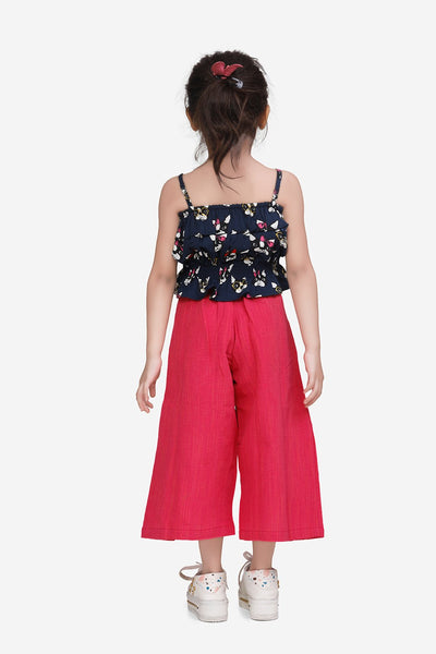 Funky Print Strappy Top with Elegant Coulotte Set