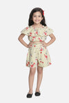 Lilipicks Green Striped Short Coordinated Set