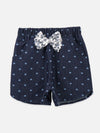 Lilipicks Denim Sequin Bow Shorts