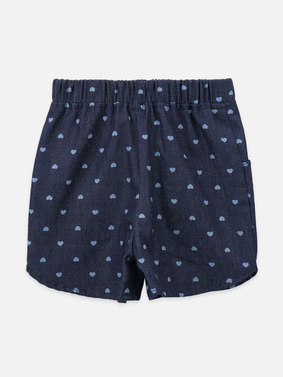 Lilipicks Denim Sequin Bow Shorts