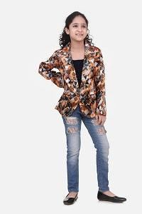 Mustard Aztec Designer Digital Print Blazer