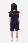 NavyBlue Frilly Short Jumpsuit