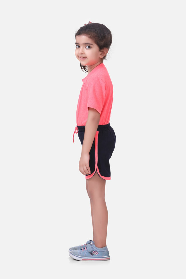 Neon Pink Tshirt with Short Lounge Set