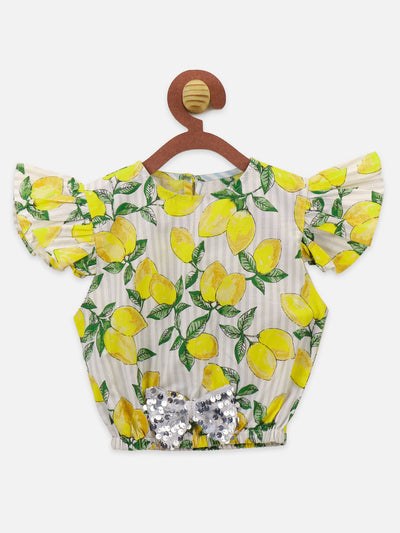 Lemon Yellow  Coordinated Skirt Set